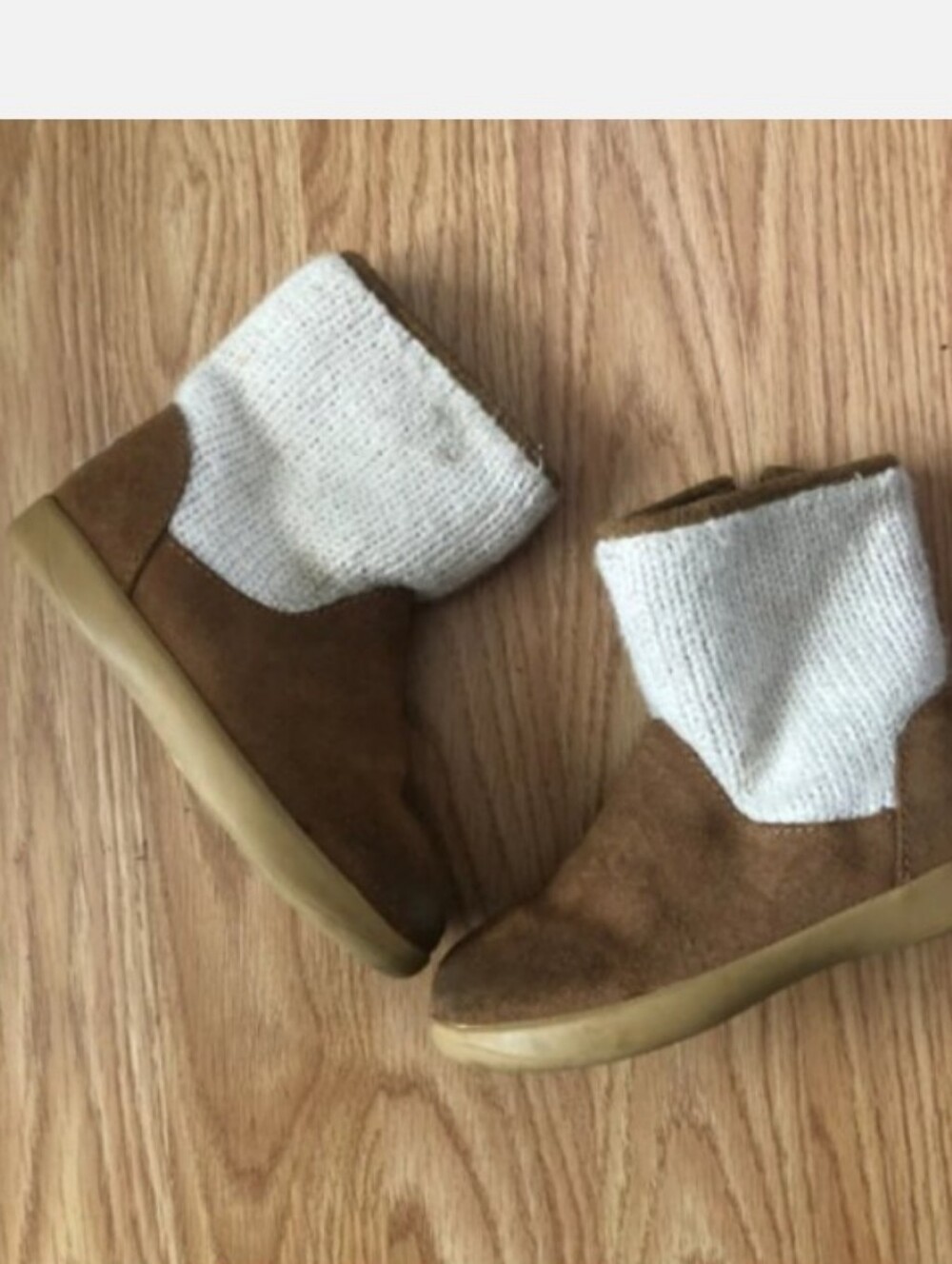 UGG Australia Dove Knit Suede Girls Boots Sz 7.5
